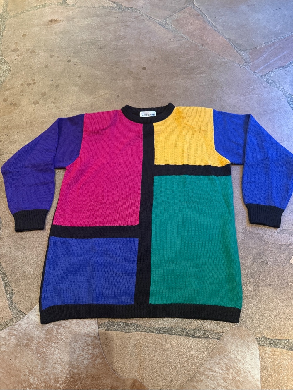 Vintage Colorblock Crewneck Sweater